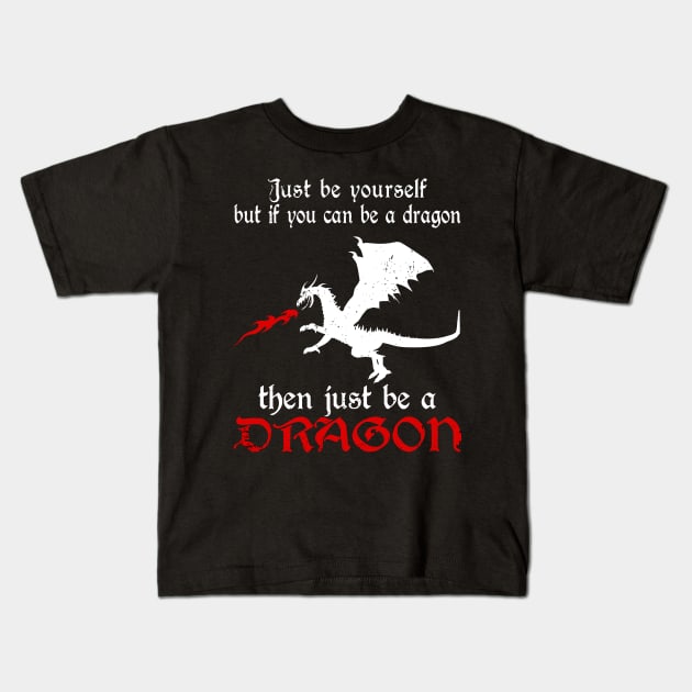 Dragon UFO Dreams Ignite Your Wardrobe with Mythical Fusion Styles Kids T-Shirt by Black Demon Bear